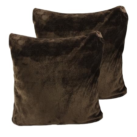Gözze Kissenbezug 2er-Set, Cashmere-Feeling, 50 x 50 cm, Schoko, 40132-72-A2