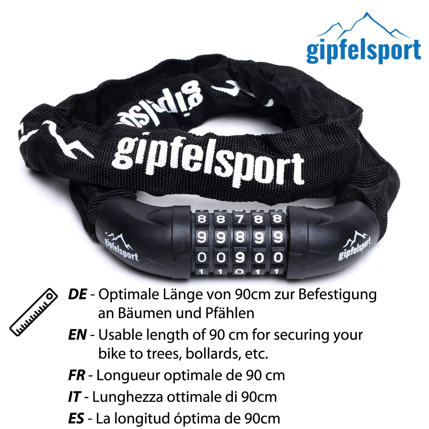 gipfelsport Catena antifurto Nero