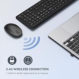 Seenda SK38-3 Wireless Keyboard and Mouse Set UK Layout Black view 2
