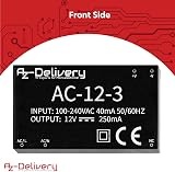 AZDelivery 220V to 12V 3W 0.25A Mini Power Supply Module for Raspberry Pi view 2