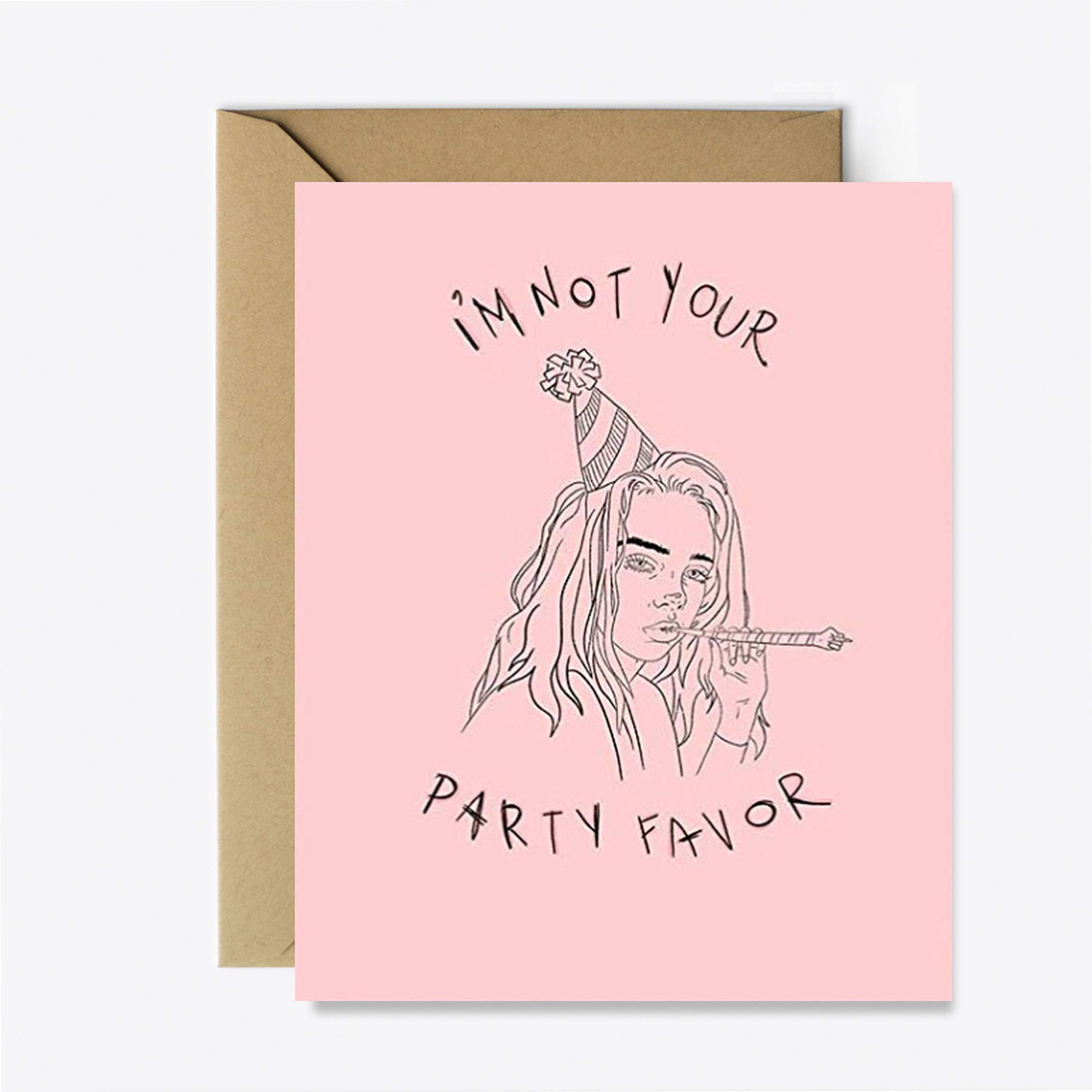 Billie Eilish Birthday Card, Best Friend, Party Favor Greeting Card for her/him