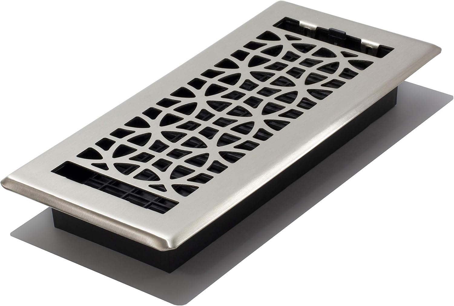 Registers, Grilles & Vents - Decor Grates ECH410-NKL Eclipse Plated Floor Register, 4-Inch by 10-Inch, Nickel