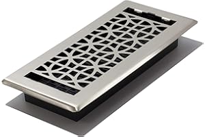 Decor Grates ECH410-NKL Eclipse Plated Floor Register, 4-Inch by 10-Inch, Nickel