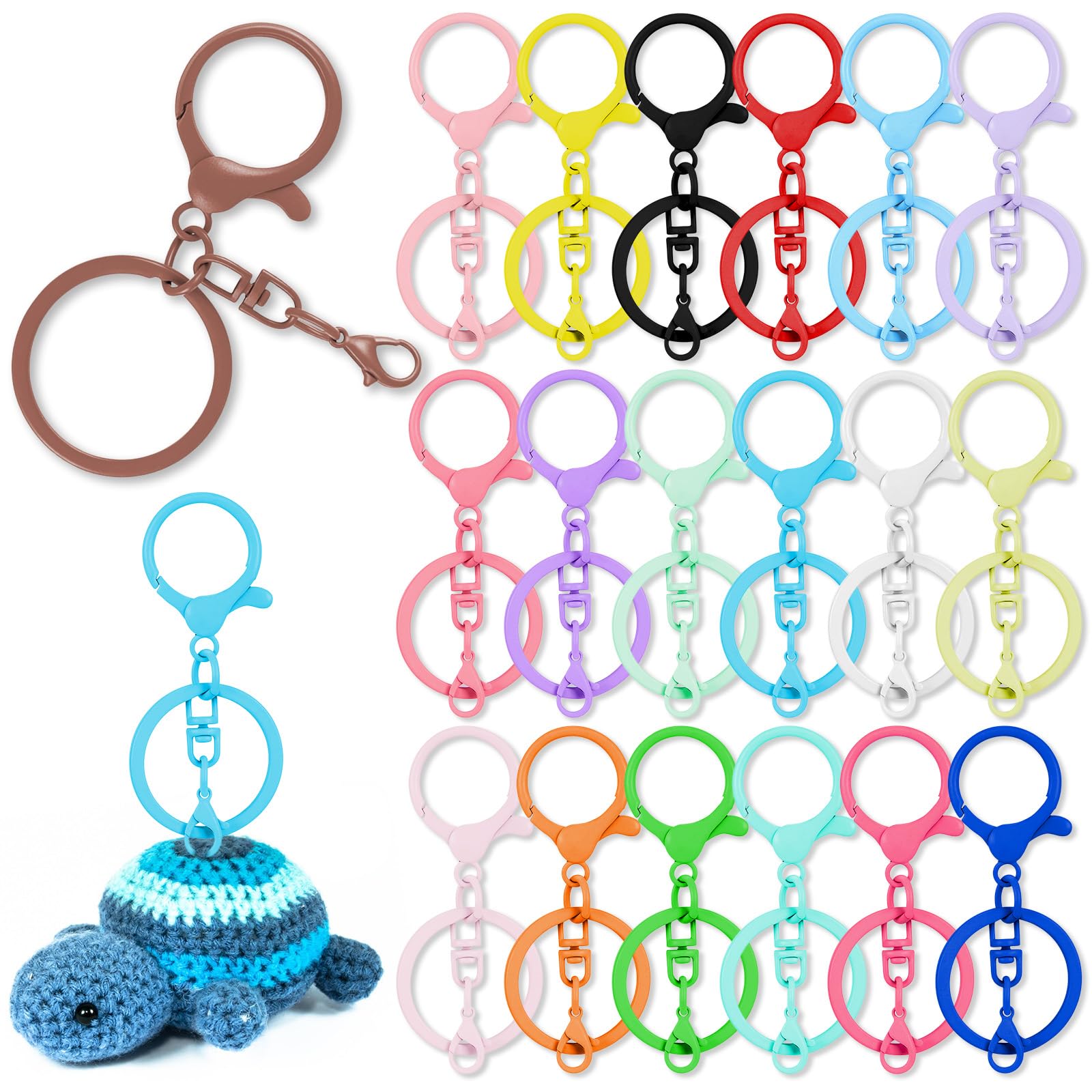 Photo 1 of *MISSING PARTS UNKNOWN*
Otoolling 57 Pcs Colorful Swivel Snap Hook with Key Rings Lobster Claw Clasps Keychain Making Kit Swivel Clasps Lanyard Clips Hooks for Jewelry DIY Crafts Christmas Gift (Rotating Type,19 Colors)