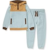 Burt's Bees Baby Baby Boys Hoodie and Pant Set, Top & Bottom Outfit Bundle, 100% Organic Cotton