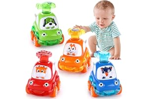 PALMATTE Cars Toys for 1 Year Old Boy: Press and Go Cars for Toddlers 1-3 Baby Toys 12-18 Months Toddler Toys One Year Old Boy Toys First Birthday Gifts for 1 2 3 Year Old Boys Girls Baby Stocking Stuffers