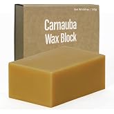 Carnauba Wax for Wood, Pure Carnauba Hard Wax Bar - for Rotary Buffing Wheel &amp; High Gloss Polishing - 3.5" x 2" x 1.4" (4.6 oz)