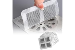 DULALAYANDONG Disposable Shower Drain Cover Hair Catcher Shower Drain Mesh Stickers, Bathroom, Laundry, Bathtub, Kitchen, Sink, for Human and pet Hair (10 PCS)