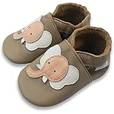 Basrakids Baby Shoes Leather Moccasins Baby Girls Boys Slippers-Soft Sole Non-Skid Lightweight Infant Toddler First Walking Shoes