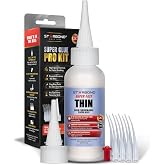 Starbond Super Fast Thin CA Glue &ndash; Super Glue Pro Kit with Precision Microtips Anti-Clog Cap &amp; Extra Nozzles &ndash; Premium Cyanoacrylate Adhesive for Cracks, Joints, Woodturning, Hobby &amp; Repairs, 2 oz