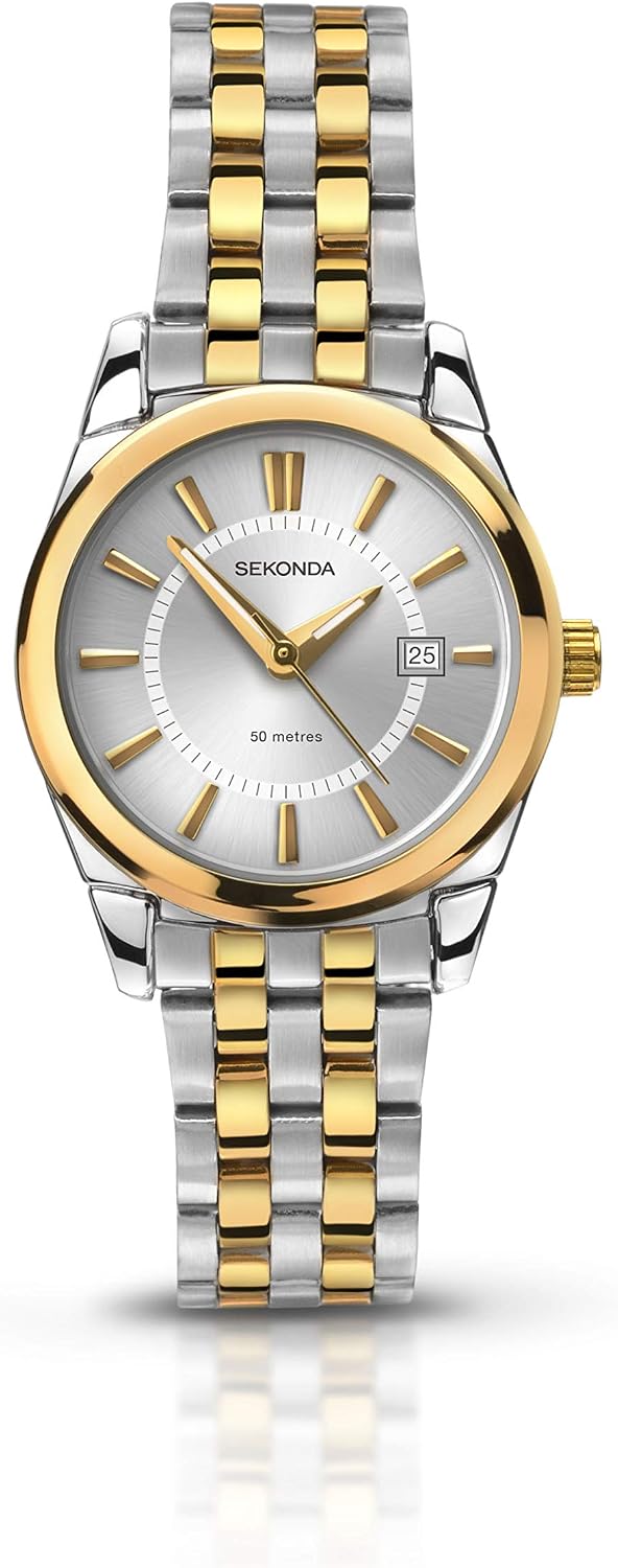 Sekonda Womens Analogue Classic Quartz Watch with Stainless Steel Strap 2462.27, Gold