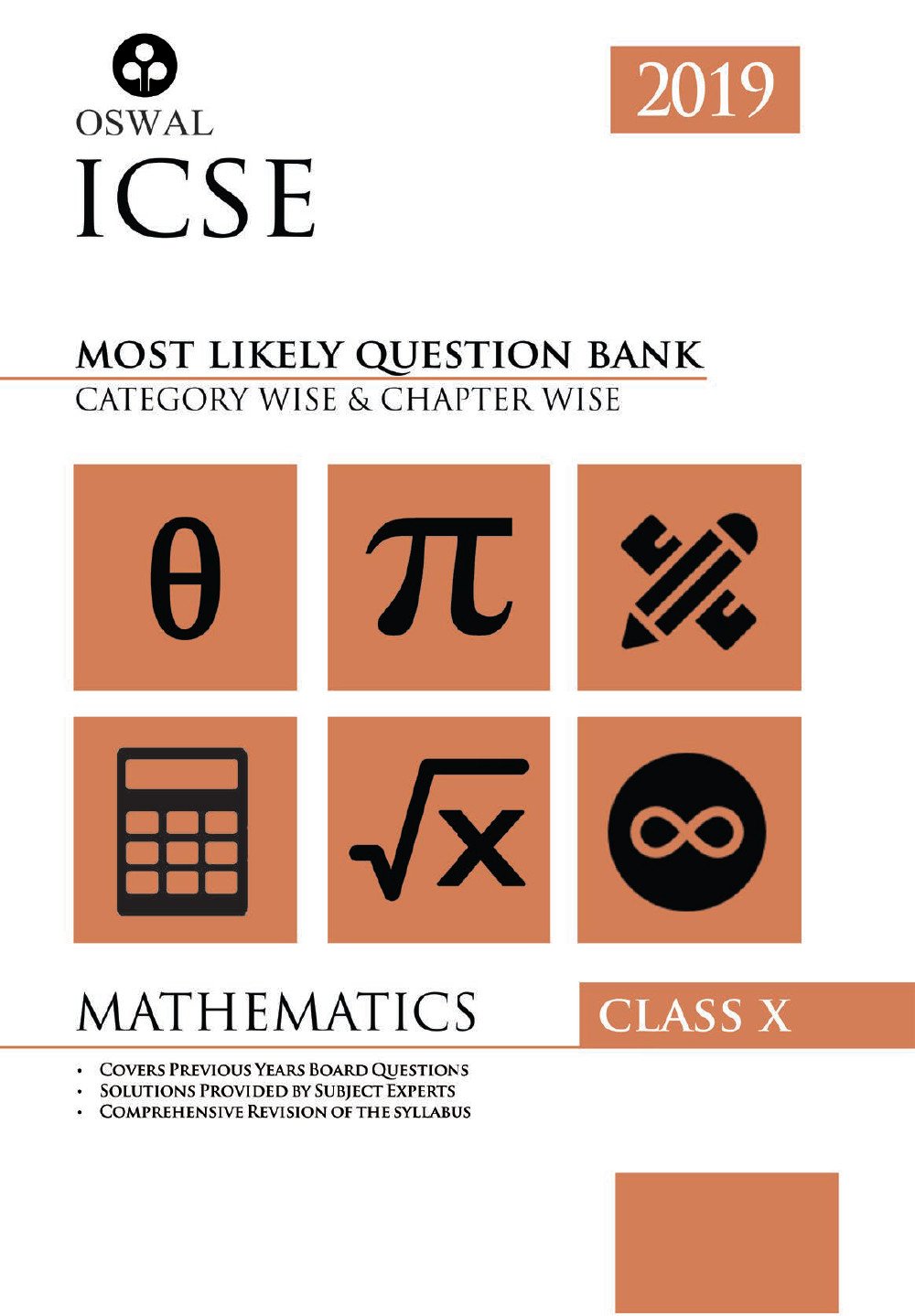 Most Likely Question Bank for Mathematics: ICSE Class 10 for 2019 Examination (Old Edition)