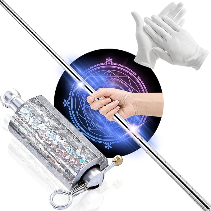 Pocket Staff, Elevated Staff Magic Wand Bo Tricks Metal Appearing Cane