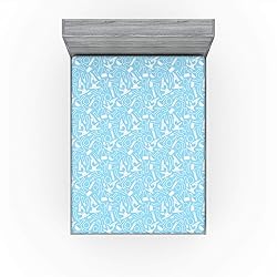 Ambesonne Lab Fitted Sheet, Modern Science Theme