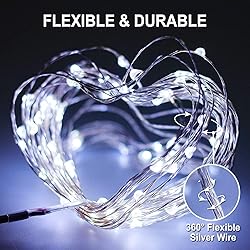 JMEXSUSS White Solar String Lights Outdoor