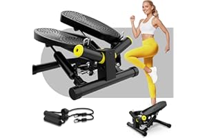 ZIWWVY- Mini Twist Stepper, Stepper Machine with 330LBS Weight Capacity, Mini Stepper for Full Body Workout, Adjustable Step Height, Smooth and Quiet, Step Machine for Men Women