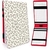 AMBOJ Golf Scorecard Holder, Leather Yardage Book Cover for Golfers, Portable Golf Score Card Holder, Course Notebook Cover, Golf Accessory for Men Women