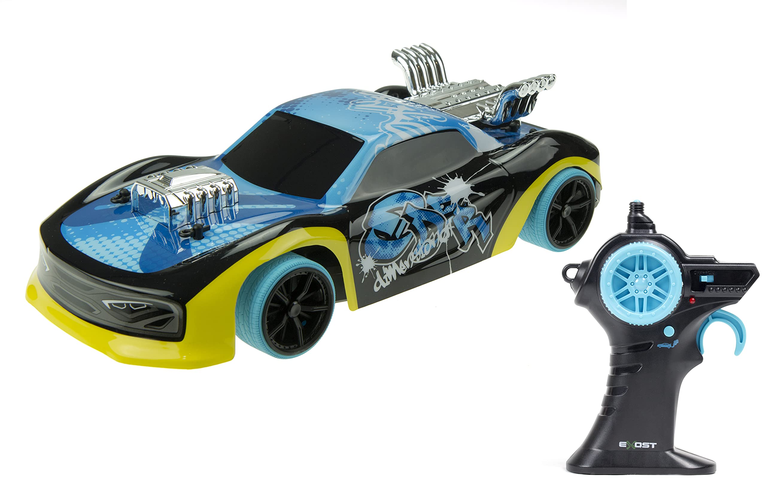 Exost Xmoke | Remote Control Vehicle with Real Smoke Effect | High Speed Kids Stunt Remote Control Car | 2HGhz | Kids 5-14 | Water Vapour to Create Safe Smoke Effect | Ultimate Best Ever Car