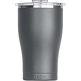 ORCA Chaser 22oz | Insulated, Stainless Steel Cup with a Spill Proof Whale Tale Lid, Dishwasher Safe Tumbler for Hot & Cold Drinks — Charcoal