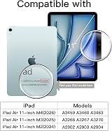 JETech Screen Protector for iPad Air 11 inch M4/M3/M2 2026 2025 2024 2-Pack view 2