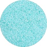 Yholin 2000pcs Light Blue Glass Seed Beads Bulk,4mm 6/0 Seed Pony Beads for Bracelets,Necklace,Jewelry Making -Waist Spacer Bead for DIY Craft Projects