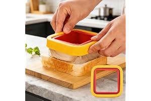 Sandwich Cutter and Sealer Set with Hand Guard Bread Mold Press Lunch Box Sandwich Maker Tool for Men Women Parents(Multicolo