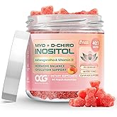 OMNICOAST GOODS, OCG Myo-Inositol & D-Chiro Inositol Gummies with Ashwagandha | PCOS Support | Ovulation & Mood Support, 40:1 Ratio Inositol for Hormone Balance, Sugar-Free, Non-GMO (60 Gummies)