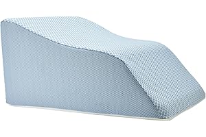 Lounge Doctor Elevating Leg Rest Wedge Pillow, Light Blue, Medium, Wide