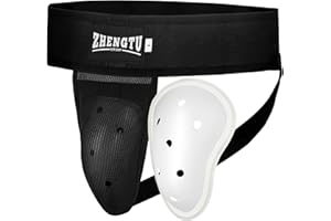 ZHENGTU Groin Protector Cup Kickboxing Boxing Muaythai MMA Groin Guard, Jockstrap Karate Training, BJJ Protection, Soccer, Ba