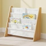 Humble Crew Children’s & Toddler Wooden Bookshelf 4 Tier Natural White view 2