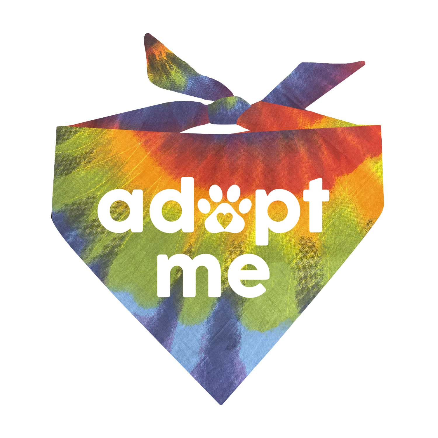 Adopt Me Rainbow Tie Dye Dog Bandana