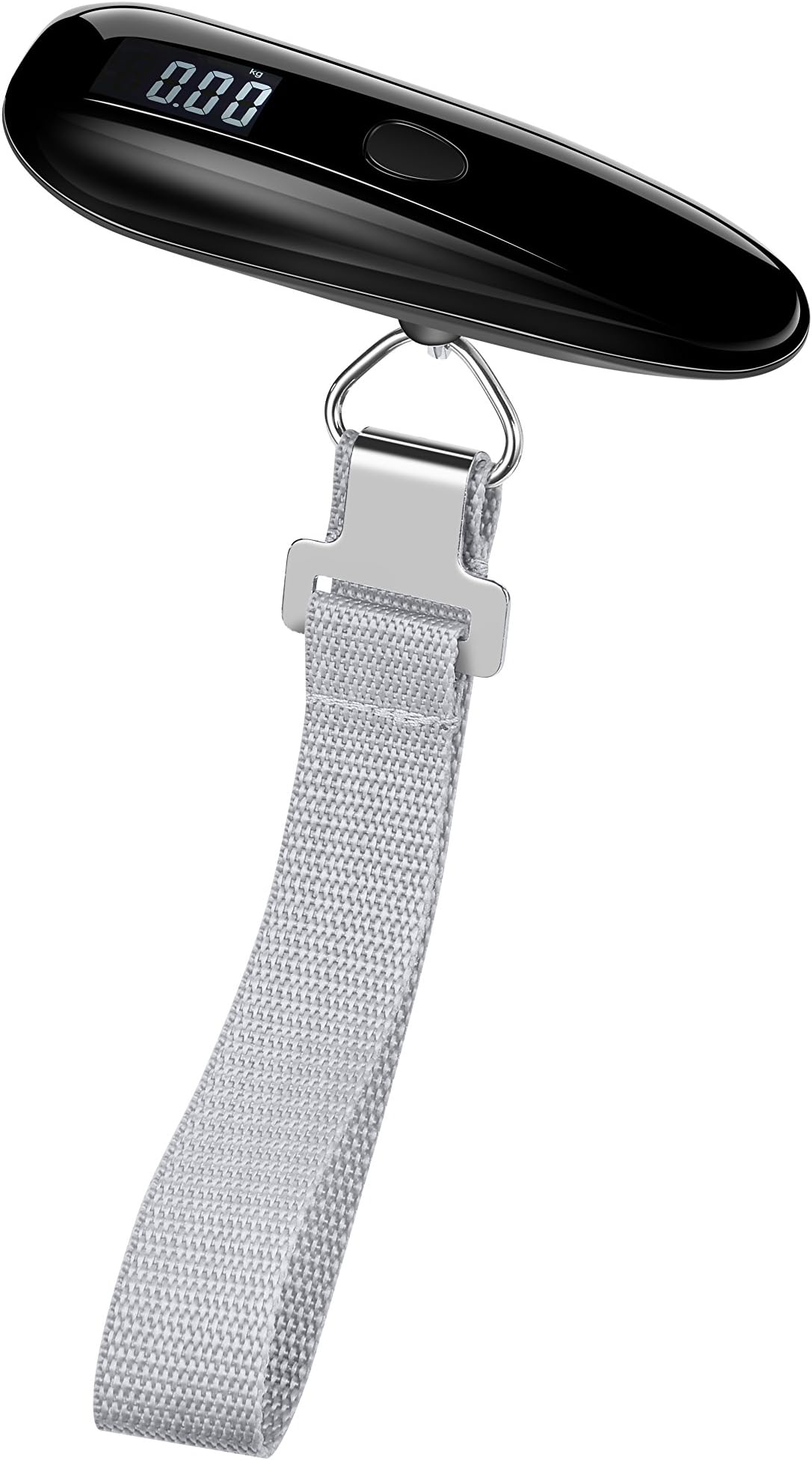 Digital Luggage Scale 50kg/110lb Capacity Clear Backlight LCD Display Black Color