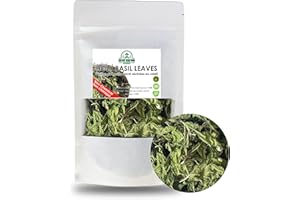 Dried Thai Holy Basil Leaves, Tulsi Cooking Herbs and Spices, Asian Seasoning Blend, Tea (10g)