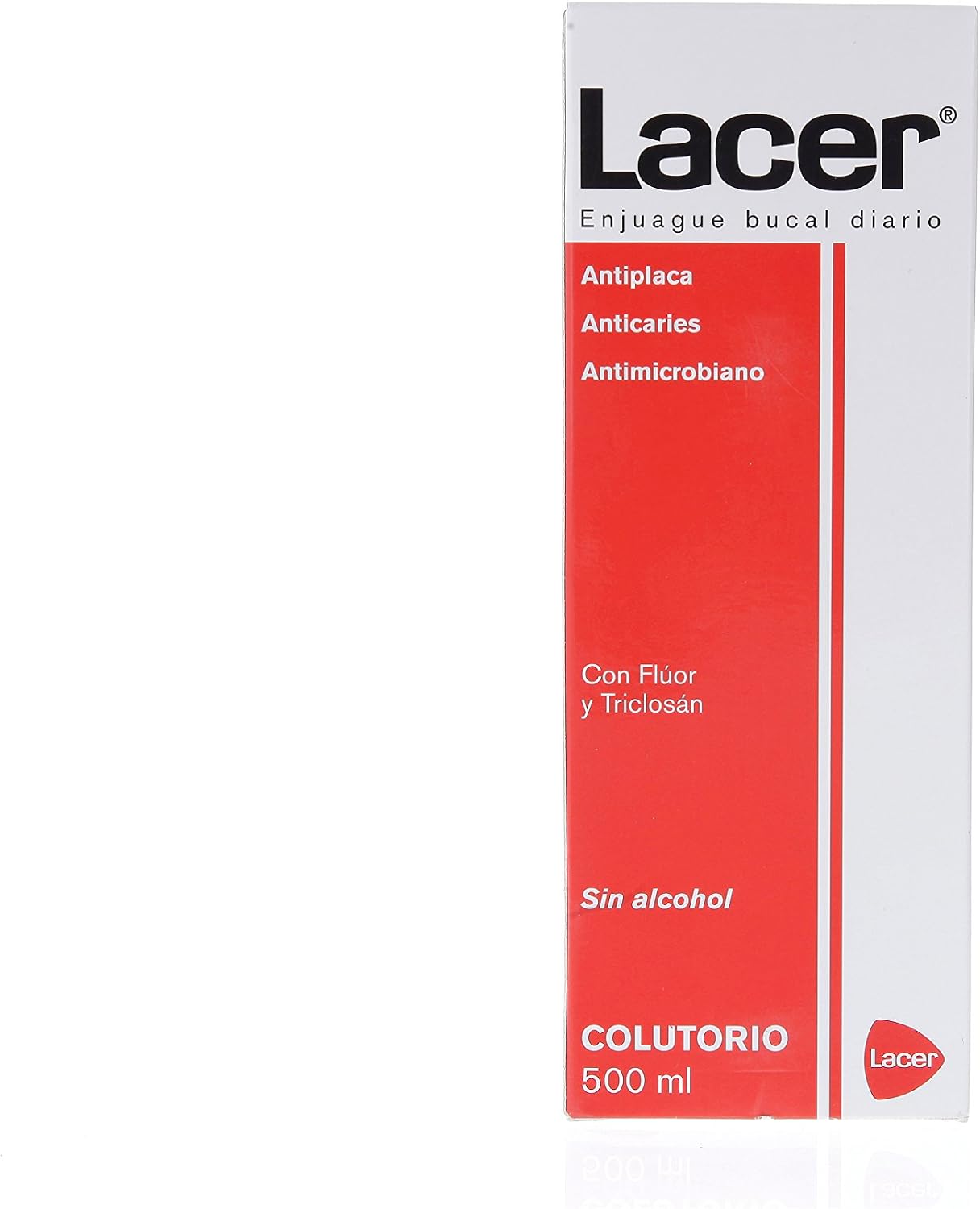 LACER COLUTORIO LACER 500ml, Black/White, 500 ml (Pack of 1)
