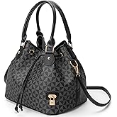 Bucket Purse for Women With Chic West Hobo Style, Drawstring Shoulder Handbag, Tote Featuring Pockets Design