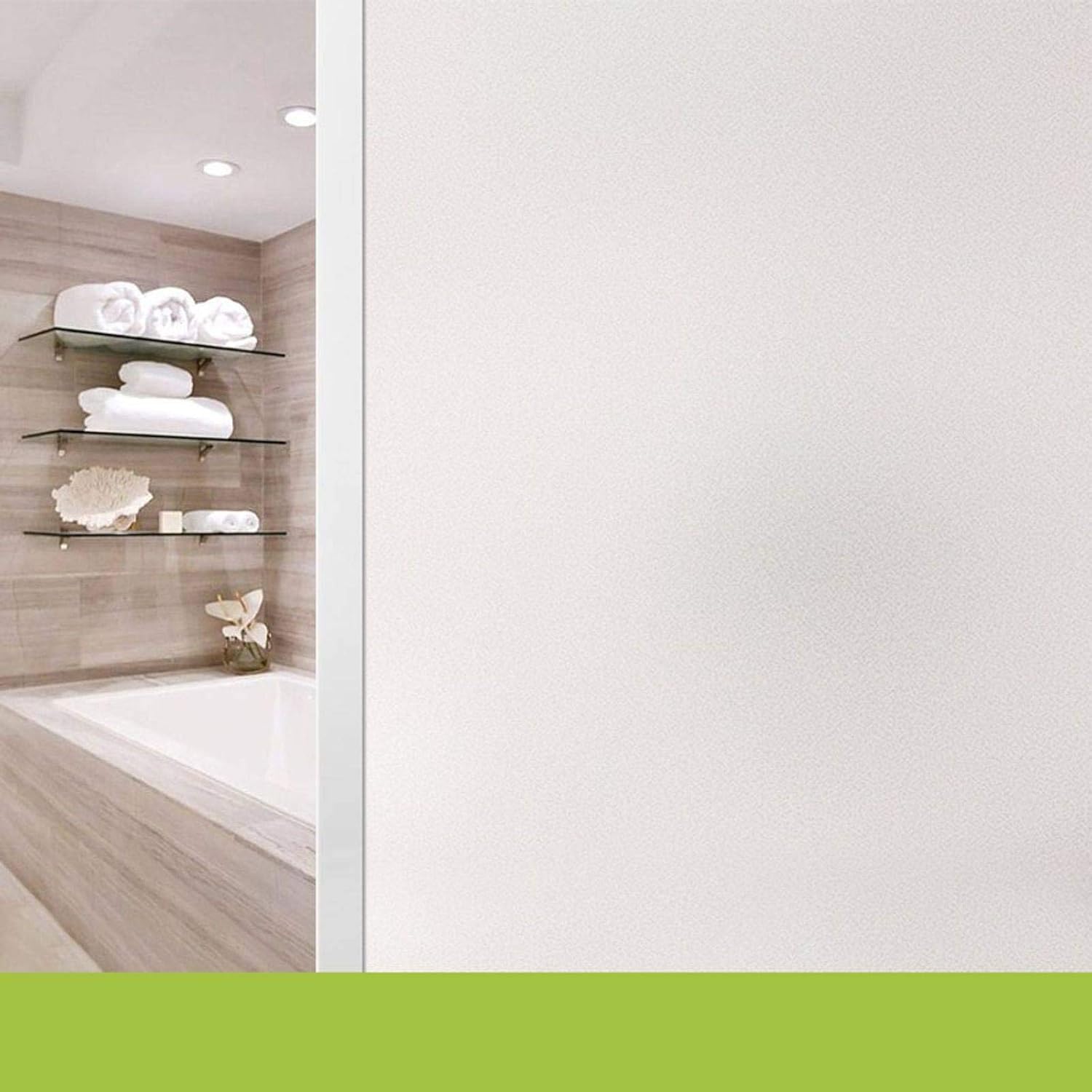 Frosted SelfAdhesive Bathroom Glass Film Window Films, Opaque Decorative Film Anti