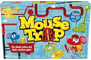 Mouse Trap Board Game for Kids Ages 6 and Up, Classic Kids Game for 2-4 Players, with Easier Set-Up Than Previous Versions