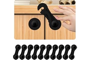 Child Safety Locks (10-Pack) - Cabinet Locks Child Safety - Baby Proof Cabinet Lock Easy to Install (No Drilling) 3M Adhesive