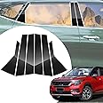 6pcs Glossy Black Exterior Door Window Pillar Posts Molding Cover for Kia Seltos 2021 2022 2023 2024 2025 Accessories Panel Trim Stickers Side Door Window Cover Trim Kits
