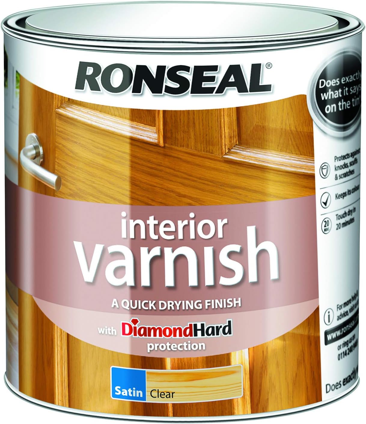 Ronseal Interior Varnish Clear Satin 2.5L, 2.5 L