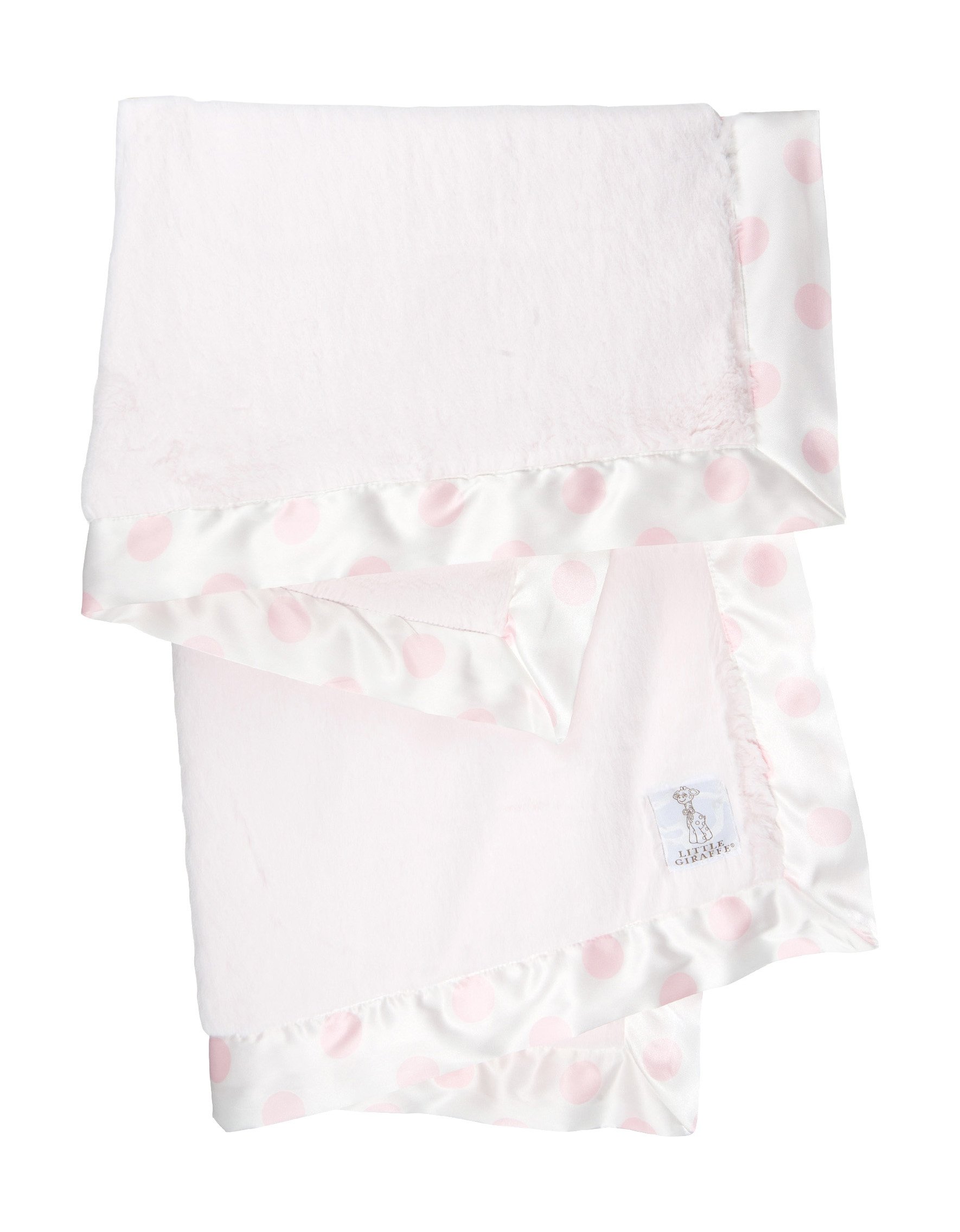 Little Giraffe Luxe New Dot Blanky, Pink Baby