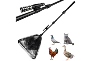 Smarkey Chicken Catch Net, Animal Catcher Tools, Animal Catching Capture Net Farm Trapping Pole for Bird Cat Chicken Bat Duck Goose Raccoon Trap - Withstand 15lb