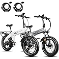 Luckeep Folding Electric Bike for Adults 1500W Peak Motor,30/28MPH 60 Miles,720WH Battery 20" x 4.0" Fat Tire Foldable Ebike Commute with NFC/Anti-Theft/Hydraulic Brakes,UL Certified Electric Bicycle