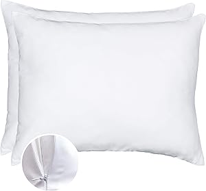 Bamboo Pillowcase - Set of 2 Zipper Pillow Cases King Size, Cooling Pillow Cases for Night Sweats