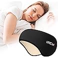 Sleep Mask & Earmuffs for Sleep - 2 in 1 Eye & Ear Mask, Comfortable & Soft for Side Sleepers (Black)