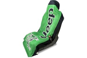 Seat Armour Jeep Seat Towel - Universal Fit Soft Machine Washable Jeep Towel - Easy Install, Multipurpose Towel2Go Seat Cover for Jeep - Green