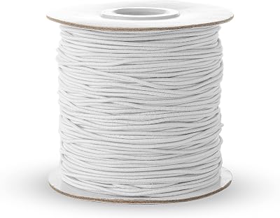 Realm Elastic Cord Round Hat Elastic Black White 1mm 2mm 3mm 20m
