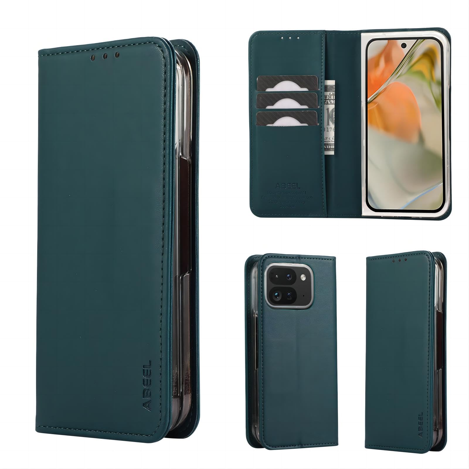 Hülle Case for Pixel 9 Pro Fold Wallet Flip Cover + RFID,Kickstand Leather Folio Shell for Google Pixel 9 Pro Fold(6)