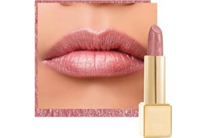 Oulac Metallic Shine Baby Pink Lipstick for Women, High Impact Lipcolor with Moisturizing Creamy Formula, Vegan Beauty Full-C