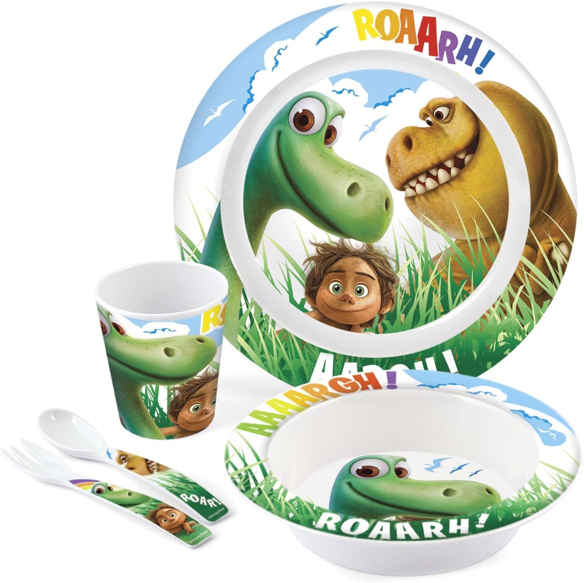 5 Pieces Home Disney Good Dinosaur Coffret Repas Pour Bebe En Melamine Multicouleurs Coffrets Repas Bebe Et Puericulture Centroarco Com